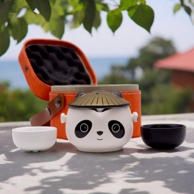 🌟 Kung Fu Panda Teapot Set - 2 Cups - Travel Pack | Adorable Ceramic Tea Set - Image 5