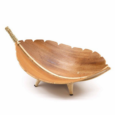 Serenityy Coconut Leaf Large Fruit BowlNatural from B&Q