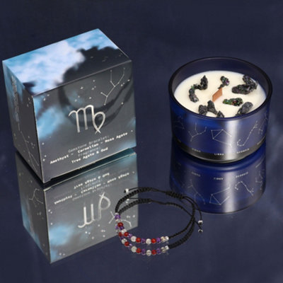 Zodiac Crystal Candle with Gemstone Bracelet - Virgo - Image 5