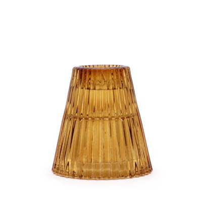 Serenityy Flip Dinner Candle And Tealight HolderAntique AmberGlassBrushed Gloss Finish114G. from B&Q