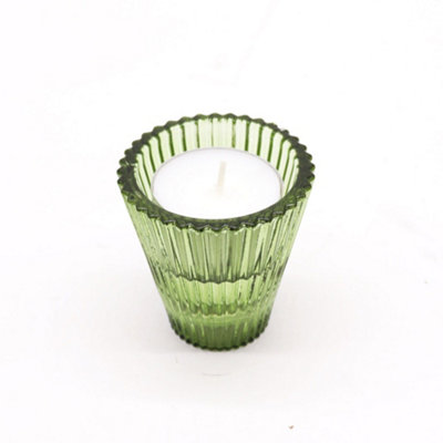 Serenityy Flip Dinner Candle And Tealight Holder In Garden JadeGlass1 Pack from B&Q