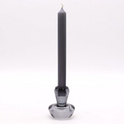 Serenityy Mushroom Flip Dinner Candle Tealight Holder Midnight GreyGlass190G from B&Q
