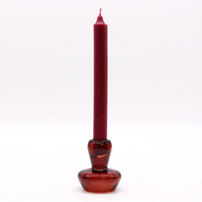 Serenityy Mushroom Flip Dinner Candle And Tealight HolderVampire RedGlass191G from B&Q