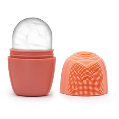 B&Q -  Silicone Ice Face RollerPeachCooling Silicone Facial Roller For Puffiness And Refreshing Massage