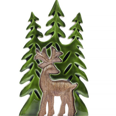 Lost In The ForestStag In The Forest 3D Wooden Decoration By Serenityy from B&Q
