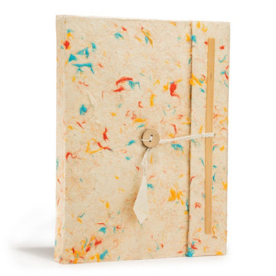 Serenityy Lokta Handmade Cotton Notebook45 Leaves (90 Pages) With Bookmark from B&Q