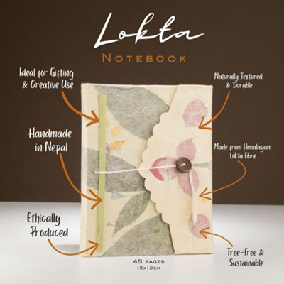 Serenityy Lokta Bougainvillea NotebookMedium 15 X 12 Cm45 Leaves (90 Pages) from B&Q