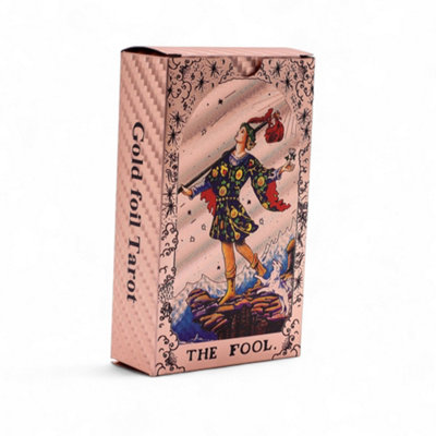 Serenityy Rose Gold Foil Moon Phase Tarot Card Set78 Pet Cards With Booklet from B&Q