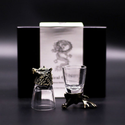 Serenityy Unisex Bronze Unique Set Of 6 Shot Glasses 50Ml - Antique Gift Box In | : Size 6 Pack - Image 3
