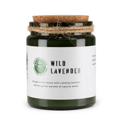 Serenityy Wild Lavender Soy Wax Candle 150GWoodwixk26Hr Burn TimeHand Poured from B&Q