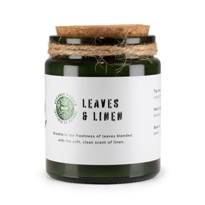 Serenityy Unisex Dark Green Woodwick Soy Candle - Leaves & Linen Deep Green In | Size: 0.5M X 1M - Image 3