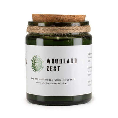 Serenityy Unisex Green Man Woodwick Soy Candle - Woodland Zest In | Size: 0.5M X 1M - Image 3