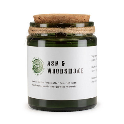Serenityy Luxury Ash & Woodsmoke Soy Wax 150GWoodwickGlass Jar26Hr Burn TimeHand Poured from B&Q