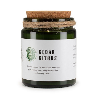 Serenityy Cedar Citrus Soy Wax Candle 150G Hand Poured 26H Burn Time from B&Q