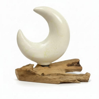 Grey Half Moon Driftglow Lamp Contemporary Home Lighting from B&Q