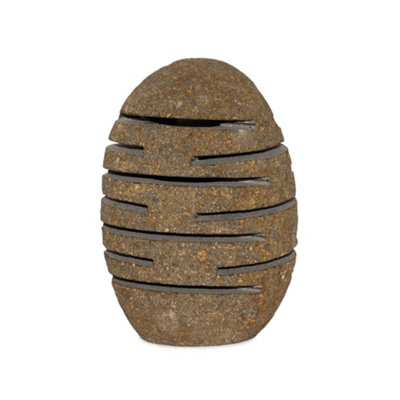 Serenityy Natural Riverstone Candle HolderStanding Stone CutHand-CarvedApprox. 10 X 13 X 22 Cm from B&Q