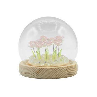 Serenityy Floral Glow Garden DomePink RosesLed Usb from B&Q