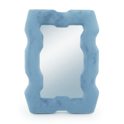 Serenityy Soft Squiggly MirrorChunky Velvet FrameRoyal Blue30.5 X 22.5 X 2.3 Cm from B&Q