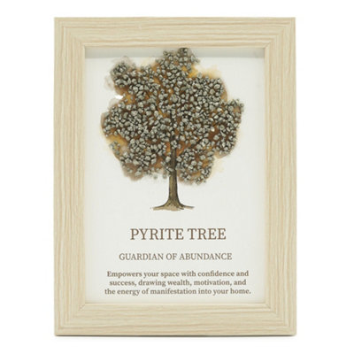 Serenityy Gemstone Picture Tree Of Life With Genuine Pyrite ChipsWood-Effect Frame20 X 14.7 X 1 Cm from B&Q