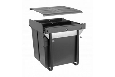 GTV Pull Out Kitchen Waste/recycle Soft Close Bin For 600mm CabinetFront Fixing Cabinets (34L + 34L) from B&Q