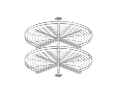 REJS Three Quarter CarouselKitchen Storage System600Silver from B&Q