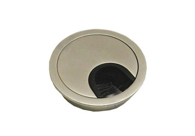 REJS Metal Desk Cable Grommet60 mmInox from B&Q