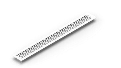 REJS Aluminium Vent Grill Kitchen Plinth / Worktop HeatWhite480X60 from B&Q
