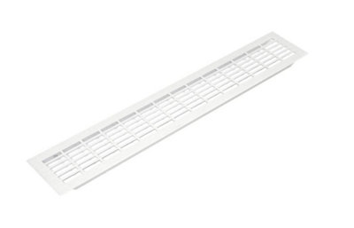 REJS Aluminium Vent Grill Kitchen Plinth / Worktop HeatWhite480X80 from B&Q