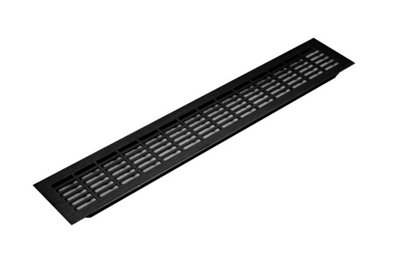 REJS Aluminium Vent Grill Kitchen Plinth / Worktop HeatBlack480X80 from B&Q