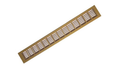 REJS Aluminium Vent Grill Kitchen Plinth / Worktop HeatGold480X80 from B&Q