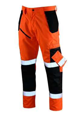 Sss Hi Viz Trouser High Visibility Mens Work Trouser Safety Fleece Worker Pants Reflective Fluorescent Joggers-St11 from B&Q