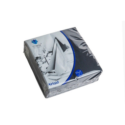 We Can Source It Ltd Black Lunch Napkins 40Cm 8Fold Soft Disposable Event Catering Table 200 Napkins 4 Packs Event Home Use from B&Q