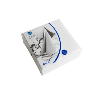 We Can Source It Ltd White Lunch Napkins 40Cm 8Fold Soft Linen Disposable Event Catering Table 500 Napkins 10 Pack Event Home Use from B&Q