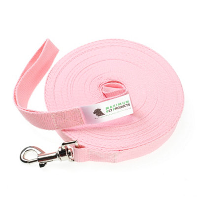 50Ft/6M Strong Pink Dog Training Lead from B&Q