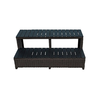 Canadian Spa Company Brown Rattan Rectangular Steps (D)57Cm (H)43Cm (W)100Cm from B&Q