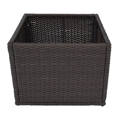 Canadian Spa Company Brown Rattan Planter Square Spa Surround (D) 57Cm X (H) 43Cm from B&Q