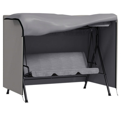 Matteo All-Weather Three-Seater Swing Chair Cover205Cm Grey Oxford Fabric Protection from B&Q