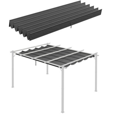 Matteo 4X3M Retractable Pergola Canopy ReplacementDark Grey Polyester Shade For Outsunny 84C-055Bk from B&Q