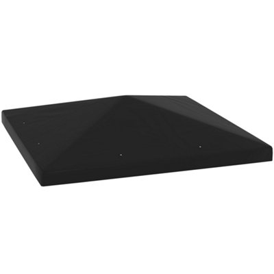 Matteo Black 3X3M Gazebo Roof Replacement CanopyWater-Resistant PolyesterUpf30+ For Outsunny 84C-303 from B&Q