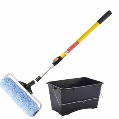 12" Prodec Galaxy Double Arm Extra Long Pile Ultra-Tough Polyamide Rough Surfaces Skuttle Kit from B&Q