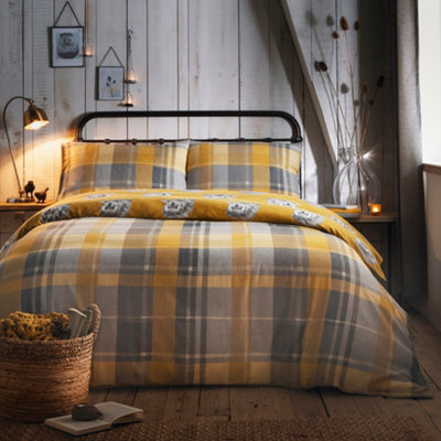 Dreams & Drapes Colville Check 100% Brushed Cotton Duvet Cover Set