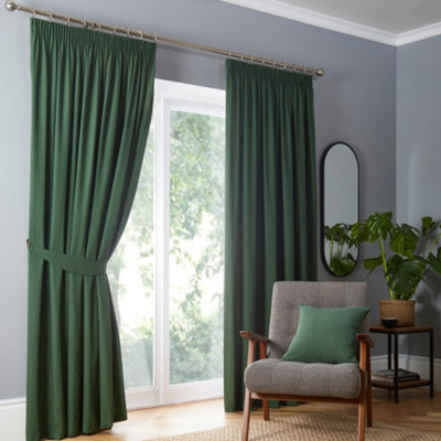 Fusion Dijon Thermal And Blackout Fully Lined Pencil Pleat Curtains from B&Q