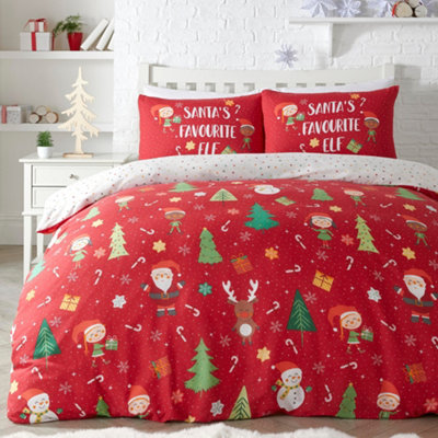 Bedlam Elf & Santa Christmas Duvet Cover Set