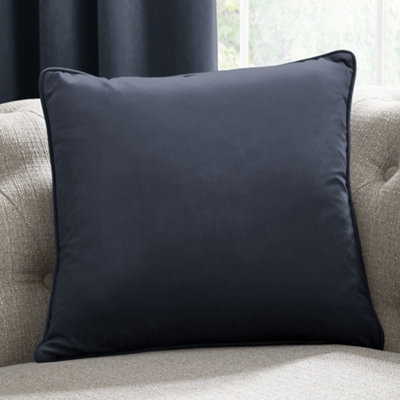 Laurence Llewelyn-Bowen Unisex Navy 'Montrose' Luxury Filled Plain Velvet Cushion In | Size: 43Cm X 43Cm - Image 10