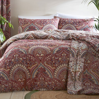 Dreams & Drapes Palais Rich Jacobean Damask Print Duvet Cover Set