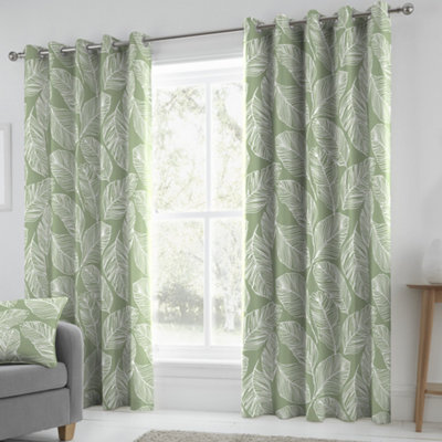Fusion Light Matteo 100% Cotton Filtering Pair Of Eyelet Curtains