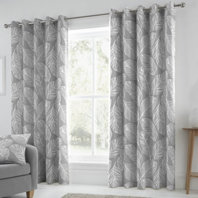 Fusion Light Matteo 100% Cotton Filtering Pair Of Eyelet Curtains