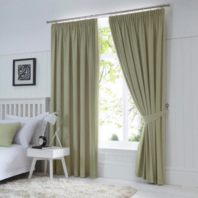 Fusion Dijon Thermal And Blackout Fully Lined Pencil Pleat Curtains Light