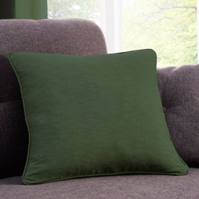 Fusion Sorbonne Filled Cushion in Bottle Green  | TJ Hughes - Image 7