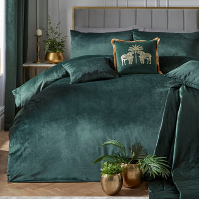 Julian Charles Green Laurence Llewelyn-Bowen Montrose Bottle Velvet Duvet Set - Super King - Image 11